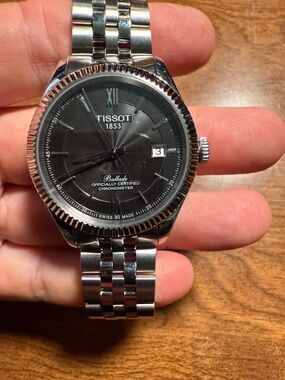 Tissot Ballade Men's Watch - Black Dial, Silver Bracelet